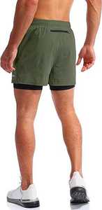 Shorts de sport pour hommes, personnalisables avec logo, taille haute, séchage rapide, respirants, grandes tailles, motif uni, pour l'entraînement, vente en gros, fitness - Product Image 3