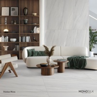 Carreaux de porcelaine de style moderne 600x1200mm, finition mate, aspect marbre, isolation thermique pour sol de salon