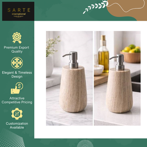 Distributeur de savon en marbre naturel de qualité supérieure, écologique, imperméable, durable, design minimaliste pour salle de bain moderne, cuisine, maison - Product Image 2