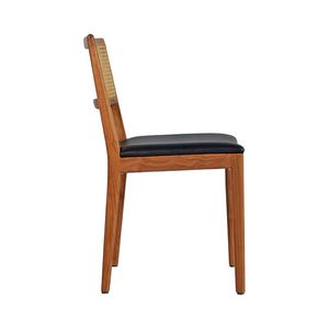 Silla de Comedor Moderna de Madera de Teca Sólida con Asiento de Ratán Natural Tejido a Mano, Ecológica, Duradera, Ergonómica, Estilo Escandinavo - Product Image 6