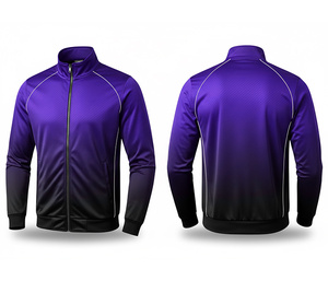 Veste zippée personnalisée avec logo OEM pour les équipes et les clubs, vêtements respirants à séchage rapide |   Tailles Hommes Femmes Jeunes |   Veste d'entraînement - Product Image 2