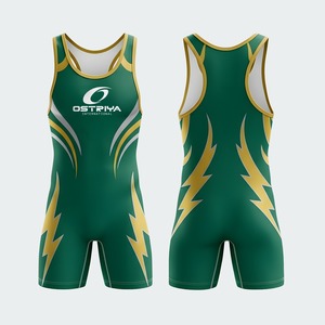 High Quality Customized Men's Wrestling <b>Singlets</b> Professional <b>Weightlifting</b> <b>Singlets</b> Factory Wholesale for Sports Entertainment - Product Image 5