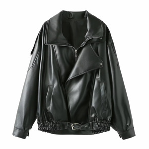 Chaqueta de Motociclista de Cuero Genuino Tejido para Mujer, Logotipo Personalizado, Ropa de Invierno Transpirable, Servicio OEM, Proveedor Mayorista - Product Image 1