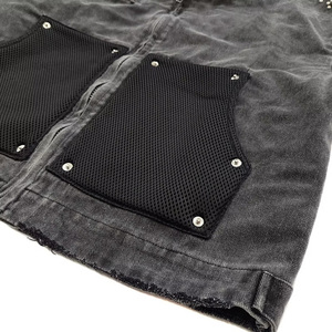 Men's <b>Suede</b> Bomber <b>Jacket</b> With Rivet Details Turn-down Collar Zipper Closure Streetwear Style Autumn Wear - Product Image 2