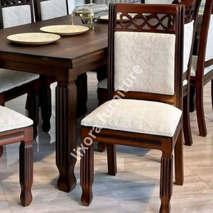 Luxury Handcrafted Solid Wood 8 Seater Dining <b>Table</b> Set Premium <b>Walnut</b> Finish Rectangular <b>Table</b> Set - Product Image 4