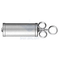 Seringue auriculaire Pomeroy 50 cc en acier inoxydable de haute qualité pour l'irrigation des oreilles, destinée aux examens ORL professionnels et aux soins auriculaires.