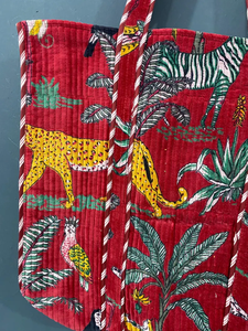 กระเป๋าโท้ทผ้าฝ้ายลายควิลท์สีพื้นแบบ Peacock พร้อมซิปปิด หูหิ้วยาว สำหรับไปทะเล ช้อปปิ้งประจำวัน เดินทาง ขายปลีก และเป็นของขวัญ - Product Image 4