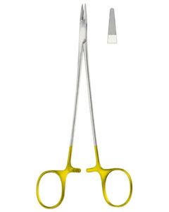 Portaagujas Dentales para Dentistas, 12, 14, 16, Mango Dorado Ergonómico, Pinza Manual para Agujas TC, Acero Inoxidable, Autoclavable, Quirúrgico - Product Image 1