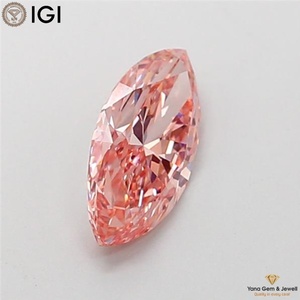 เพชรทรงมาร์ควิส พร้อมใบรับรอง IGI น้ำหนัก 1.01 กะรัต สีชมพูสดใส ระดับความสะอาด VVS2 เพชร CVD ที่เพาะเลี้ยงในห้องปฏิบัติการ สำหรับแหวนดีไซน์พิเศษ - Product Image 5