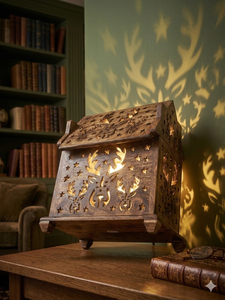 Wooden house Wooden house lamp Hut lamp Home decor <b>light</b> item decor item - Product Image 2