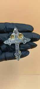 Colgante de cruz de Cristo, colgante de plata 925, colgante de fe religiosa para hombres y mujeres, joyería cristiana, joyería hip hop - Product Image 2