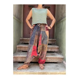 Pantaloni Patchwork Nepal Unisex, pantaloni Casual, pantaloni Casual, Shalwar colorati