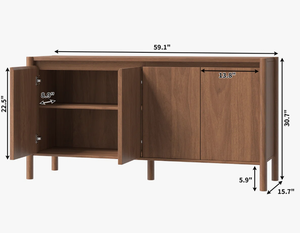 Meubles de bar modernes en bois / Armoire de cuisine en bois de manguier / Ensemble complet de meubles de bar îlot de luxe au design actuel pour appartement et hôtel - Product Image 4