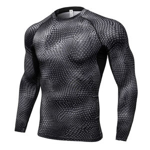 Custom Logo & Color Activewear Compression Shirts for Men's Gym Workout Fitness Base Layer Full Sleeves Athletic Men's Shirt - Product Image 1