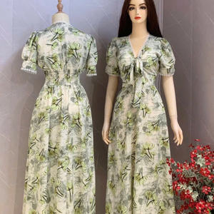 2024เดรสแม็กซี่แฟชั่นสำหรับผู้หญิง, ชุดเดรสผ้าไหมฤดูร้อนออกแบบได้ตามต้องการราคาที่เหมาะสมซักได้ - Product Image 2