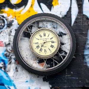 Homejoy2000 CL7 Cycle Tyre Rim <b>Wall</b> <b>Clock</b> <b>Unique</b> Design for Timekeeping - Product Image 1