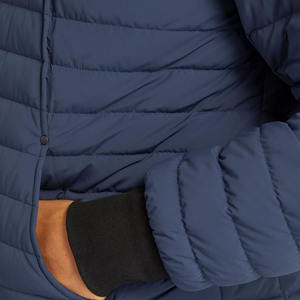 Veste d'hiver pour homme en toile avec logo/couleurs personnalisées OEM, à capuche, coupe-vent, imperméable, design frontal, légère - Product Image 6