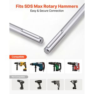 Cincel Raspador de Pisos SDS Max de 23.6" x 5.9", Acero de Aleación 40Cr Tratado Térmicamente, Compatible con Martillos Rotatorios - Product Image 3