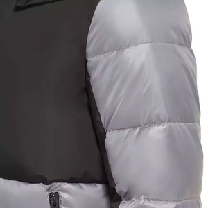 เสื้อแจ็คเก็ตพัฟเฟอร์แบบมีปกตั้ง ตัดต่อผ้า ทำจากไนลอน 100% - Product Image 5