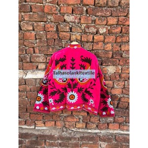 Wholesale <b>Velvet</b> Suzani Embroidered <b>Jacket</b> Coat Boho Chic <b>Jacket</b> Short Casual Handmade <b>Jacket</b> With Inside Cotton Lining - Product Image 6