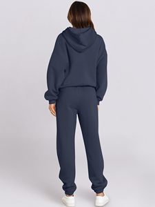 Conjunto de Sudadera Casual de Invierno para Mujer, Diseño de Última Moda, 100% Algodón, Personalizado, Regular, 2 Piezas, Transpirable - Product Image 6