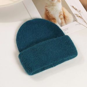 Gorro de Punto Personalizado para Mujer, de Pelo de Conejo, Lana de Angora, con Puño, Elegante, con Logotipo Bordado, Cálido, para Uso en la Playa, de Mohair - Product Image 5