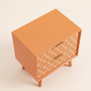 Table de chevet en nacre orange, design moderne pour salon et chambre à coucher, mobilier de chambre à coucher moderne - Product Image 3