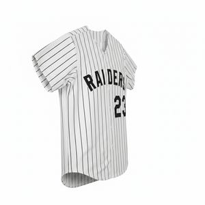 Custom White Solid Baseball Jersey Raiders Style <b>Button</b>-Up V-neck <b>Half</b> Sleeve Mesh Sports <b>Shirt</b> Number Print Breathable - Product Image 5