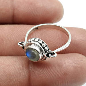 Best Selling 925 Sterling Silver Handmade <b>Ring</b> Comes With Brilliant Round Cut <b>Labradorite</b> Gemstone Casual Design Bohemian <b>Ring</b> - Product Image 3