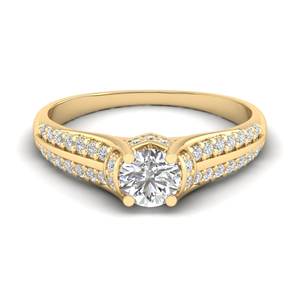 REYES Sparkling Brilliant Round Cut 0.77 Carat Moissanite <b>Ring</b> in 925 Sterling Silver Engagement <b>Rings</b> For Women <b>Fine</b> Jewelry - Product Image 6