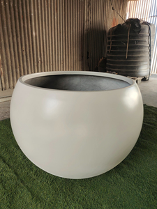 KNT Creations – Pot de fleurs circulaire en fibre de verre léger et durable, style moderne et classique, pour usage extérieur en jardin, toutes saisons - Product Image 6