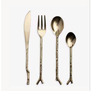 Ensemble de couverts en métal rose gold au design fabuleux, de qualité supérieure, pour la décoration de table de fête. - Product Image 5