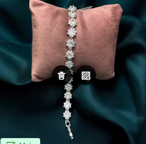 Fashionable Zircon Premium Quality Tennis Silver Finish Bracelet for Women Girls AD Stones Zircon Royal <b>Charm</b> Bracelet For Women - Product Image 2