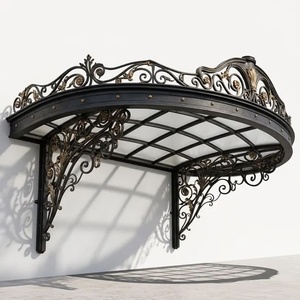 Toldo de Hierro Estilo Victoriano para Entradas de Villas, Resistente al Óxido, Fácil de Montar, Estéticamente Agradable, Cierre con Velcro - Product Image 2