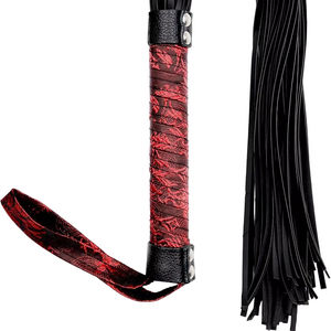 Nouvelle fouet en cuir élégante avec manche tressé et pompons raffinés, conçue pour une précision et une puissance accrues. - Product Image 1