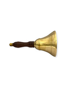 Campana Clásica de Latón con Mango de Madera, Diseño de Arte Tradicional, Ligera y Multiusos para Escritorio/Aula, Recepción, Uso Decorativo - Product Image 2