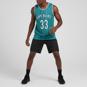Maillots de basket-ball personnalisés pour hommes, respirants, antibactériens, grandes tailles, uniformes en polyester, ensembles avec logo par sublimation, prix bas, OEM - Product Image 4
