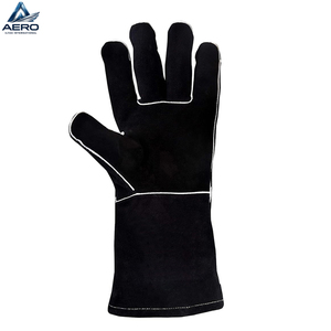 Guantes de Trabajo de Seguridad Resistentes al Calor, Negros, con Precio de Mayoreo, para Construcción, Guantes de Soldadura de Cuero Reforzado - Product Image 2