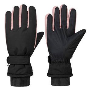 Guantes de esquí para mujer, guantes de invierno cálidos, resistentes al viento, impermeables, con pantalla táctil, guantes de algodón para deportes de invierno - Product Image 1