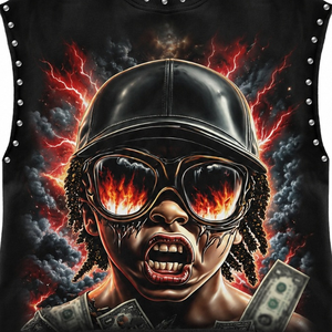 Camiseta sin mangas con estampado gráfico personalizado, 100% algodón jersey, tela suave, nuevo estilo moderno, unisex, cómoda y ajustada. - Product Image 3