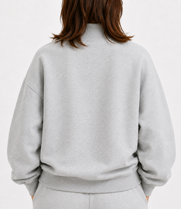 Sudadera Oversize con Cuello Alto y Estampado Floral para Mujer, con Logotipo Personalizado y Apliques, Estilo Casual Urbano - Product Image 3