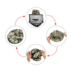 Sombrero de Camuflaje de Alta Calidad con Visera de Malla con Cremallera, Transpirable, para Apicultura, para Adultos y Trabajo en Apicultura al Aire Libre - Product Image 6