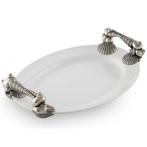 Plateau de service élégant pour la maison, de qualité supérieure, couleur blanche, avec poignée, style nordique, en vente - Product Image 5