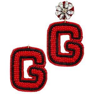 Penn State Collegiate Jewelry Pendientes de gota de declaración ligeros hechos a mano con cuentas de semillas Respaldo de tela para mujeres - Product Image 2