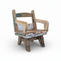 DIVADI Siège en bois de bateau récupéré, durable, artisanal, écologique, canapé une place avec rangement dissimulé, pour maison, villa, hôtel, style rustique