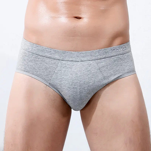 Men White Mid-Rise <b>Boxer</b> Briefs Spandex/<b>Polyester</b> Breathable Eco-Friendly Solid Knitted Waist Logo - Product Image 2