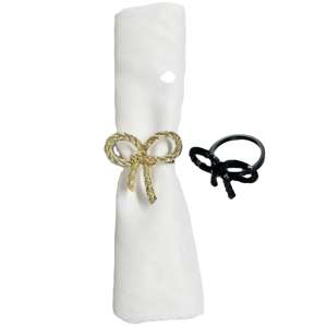 Ensemble de porte-serviettes en métal de luxe, élégants et réutilisables, accessoires de table pour hôtel, restaurant et repas à domicile - Product Image 1