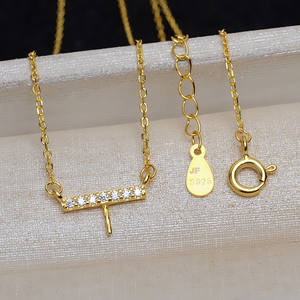 จี้เงินแท้ S925 พร้อมที่ใส่ไข่มุกเปล่าขนาด 8-10 มม. จี้สองด้านพร้อมสร้อยคอ ชุดอุปกรณ์ทำเครื่องประดับ DIY 4169 - Product Image 5