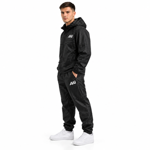 Chaqueta Softshell Negra de Nailon Resistente al Agua para Hombre, Traje Deportivo de 2 Piezas Sensible al Calor, Ropa Deportiva Cortavientos que Cambia de Color - Product Image 4