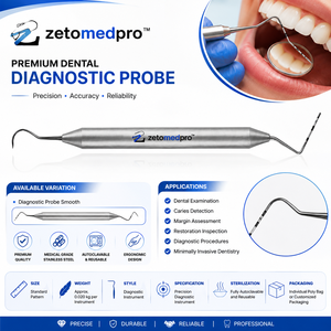Premium Dental Diagnostic <b>Probe</b> Stainless Steel OEM Zetomed Pro - Product Image 3